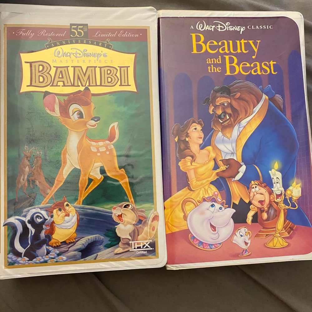 Black diamond VHS Beauty and the Beast. the classics Bambi.